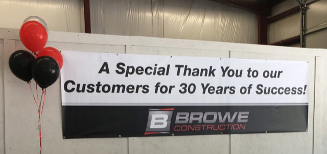 Browe Construction celebrates 30 years of business.